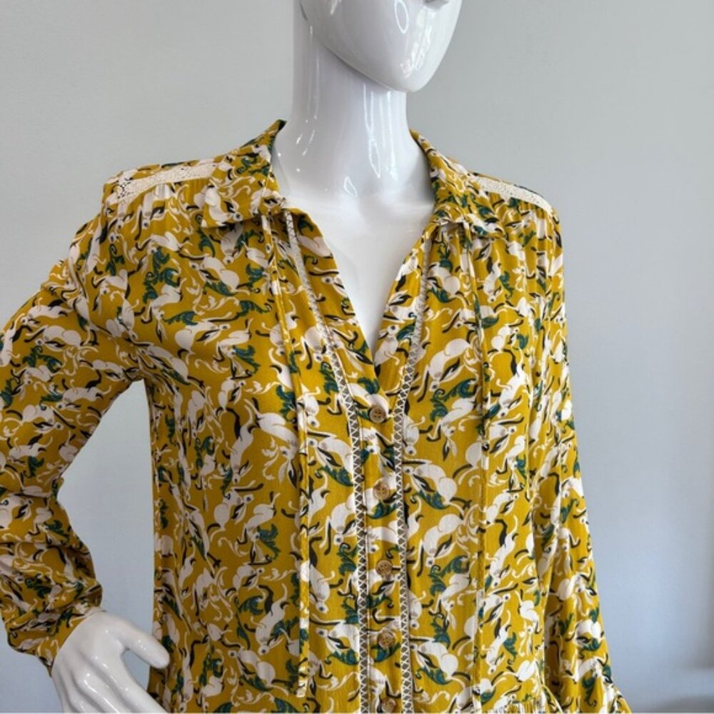 Maeve Anthropologie Janie Hare Flouncy Blouse - Picture 4 of 14